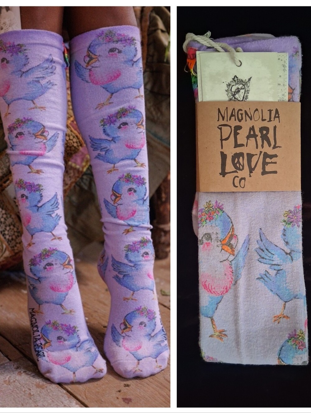 Magnolia Pearl NWT Dancing Robin OTK Socks
